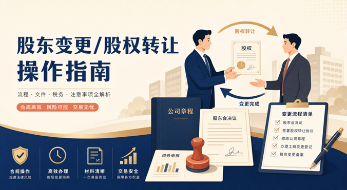 股东变更/股权转让操作指南