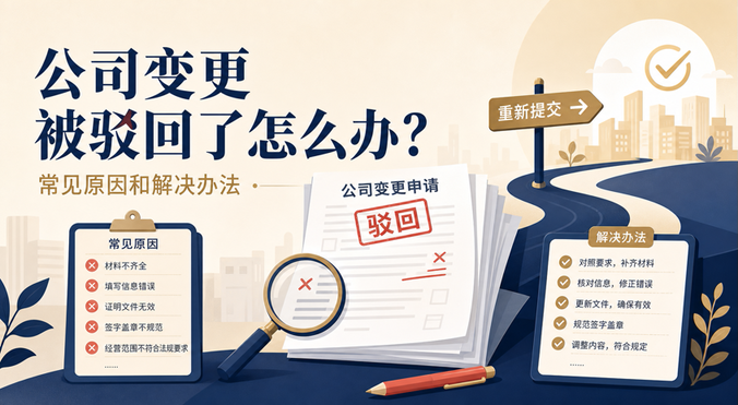 公司变更被驳回了怎么办？常见原因、补正流程和注意事项