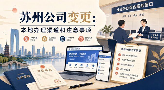 苏州公司变更在哪里办理？线上渠道、线下窗口和本地注意事项