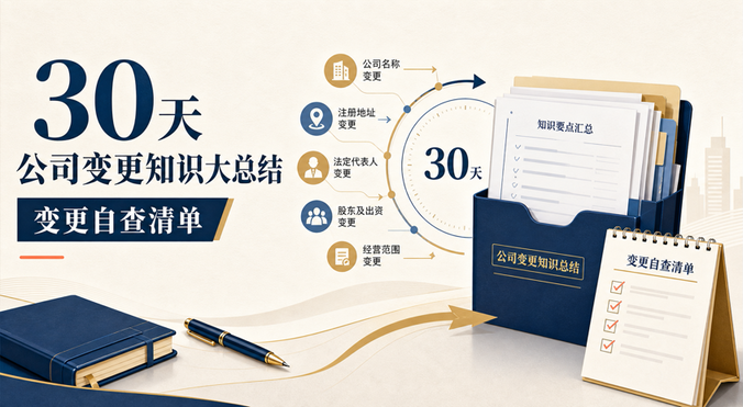 公司变更知识总结：核心原则、各类型周期与变更自查清单