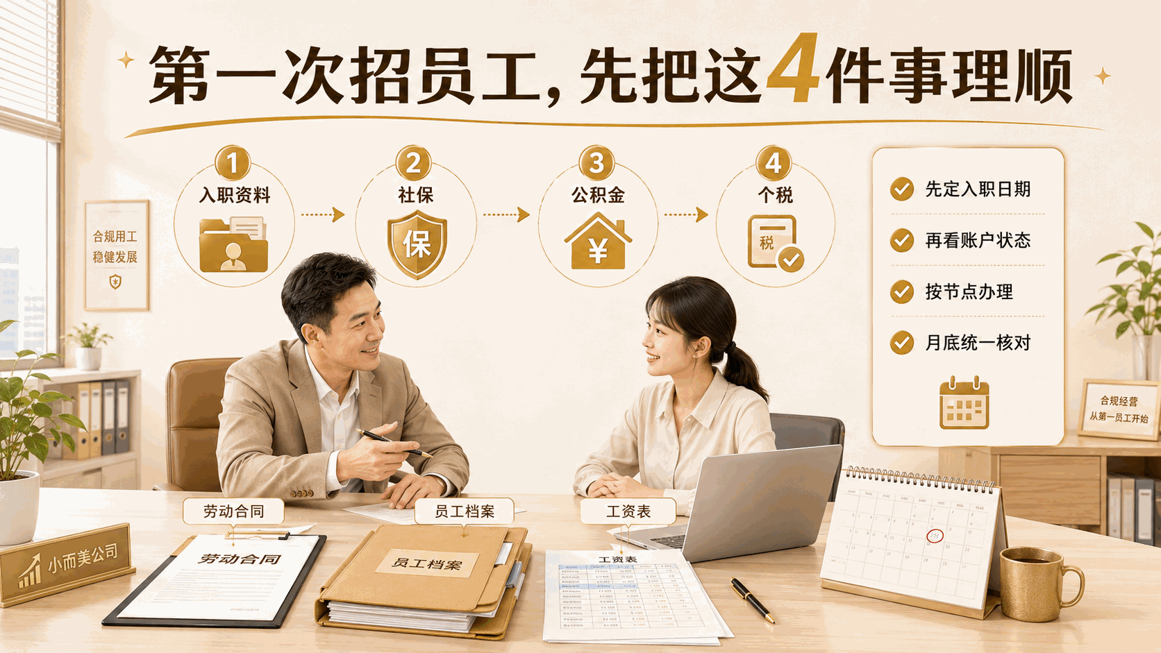 公司招了第一个员工后，社保、公积金、个税到底怎么衔接？(图1)